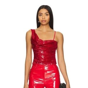 CULTNAKED Women's Red Moon Top